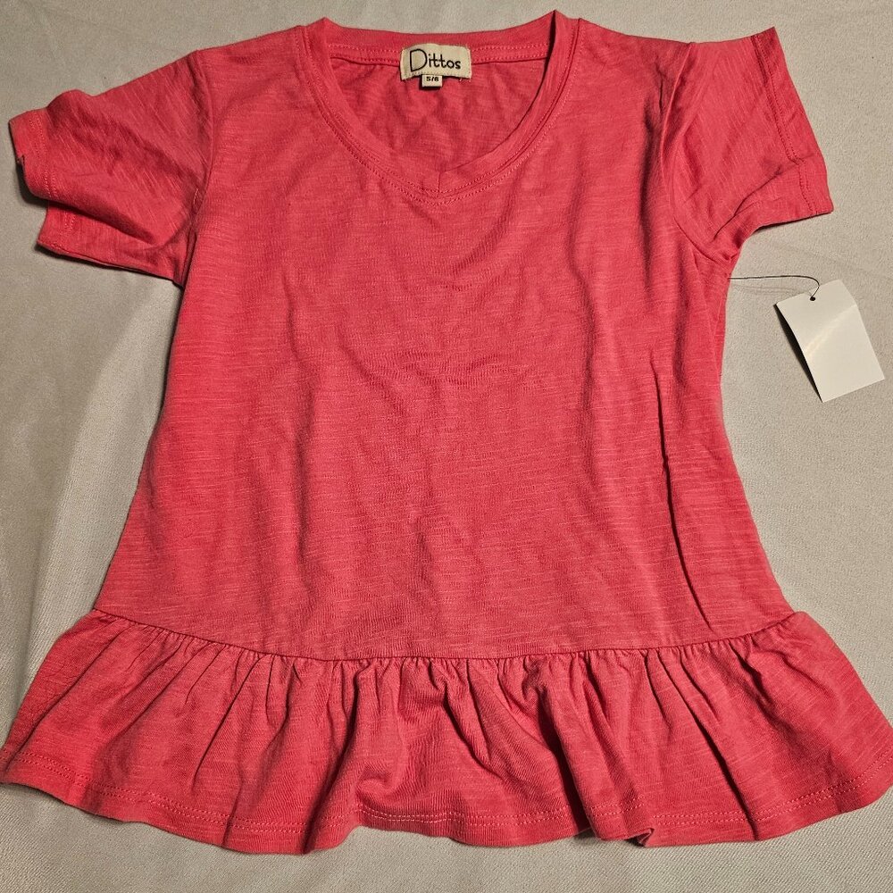 Dittos Coral Tshirt - Size 5/6